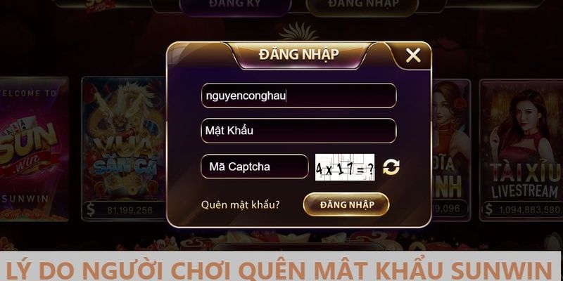 Quên Mật Khẩu Sunwin